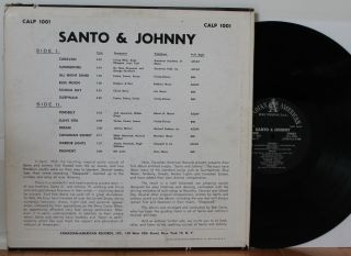 SANTO & JOHNNY Self Titled LP (Canadian American 1001,  orig Stereo) VG Vinyl 2