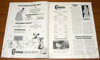 Walt Disney ' s Cinderella Re - Released Pressbook 1973 SCARCE 12 Pages 3
