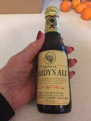 Thomas Hardy’s Ale Bottle 1992 Label Intact 6.  33 Style