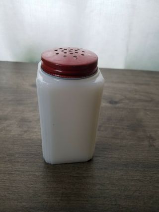 Vintage Cherry Salt Shaker,  Tipp City 1930s Depression Milk Glass 2