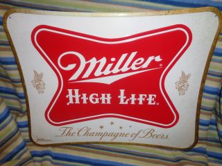 Miller High Life Tin Metal Sign 20 X 16 - The Champagne Of Beers