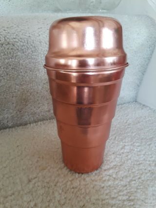 Vintage Copper Color Aluminum 2 Cups Measuring Flour Shaker With Lid