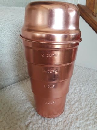 Vintage Copper Color Aluminum 2 Cups Measuring Flour Shaker with lid 3