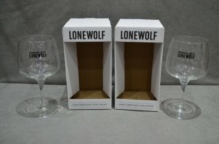 (2) Lonewolf Balloon Large Copa Glasses Gin Bowl Goblet In Gift Box