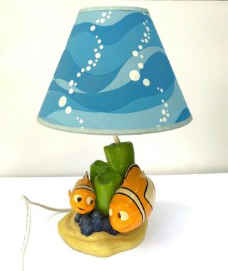 Hampton Bay Disney Pixar Finding Nemo Childs Table Lamp W/night Light 3 Way