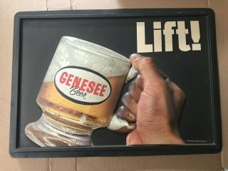 Vintage Genesee Beer Lighted Shadow Box Insert Genesee Lift