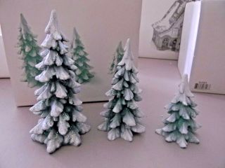 Dept 56 Snow Village - Wintergreen Pines - 52660 Set Of 3