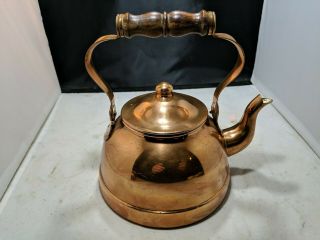 Vintage Tagus Made In Portugal Copper Plated Tea Kettle Antique Copper Teapot