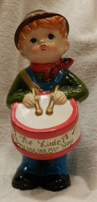 Vintage Wind Up Music Box Little Drummer Boy,  Hand Painted By Star Japan