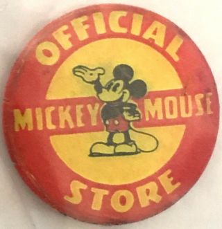 Rare 1937 Vintage Official Store Pin Mickey Mouse Kay Kamen York 01 - 65