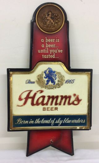 Vintage Hamms Beer Man Cave Tavern Bar Sign Advertising Theodore Hamms Brewing