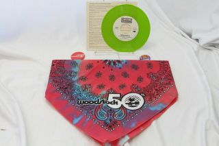 Woodstock 50 Summer Of Love 45 Rpm Record Bandana 2 Pins Rhino Brown Acid Promo