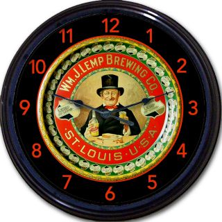 Wm J Lemp Brewing Co St Louis Mo Beer Tray Wall Clock Ale Lager Brew 10 "
