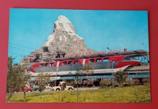 Disneyland Monorail Matterhorn Mountain Autopia Tomorrowland Jumbo Postcard J - 3