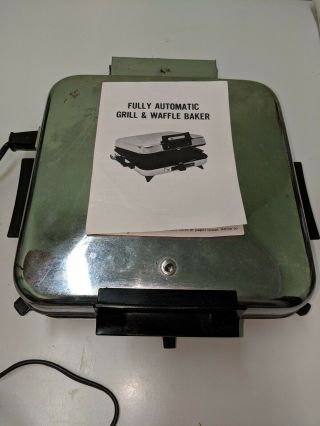 Vintage Black Angus Waffle Iron & Sandwich Grill Model 950