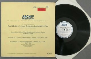 X192 Bach Concerto For Violin Oboe & Strings Richter Dgg Archiv 198 321 Red Ster
