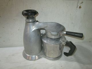 Antique Vesuniana Coffee Pot / Percolator Pewter.  Marked