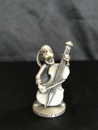Walt Disney Usa Schmid Fine Pewter Goofy With Cello 504 Figurine
