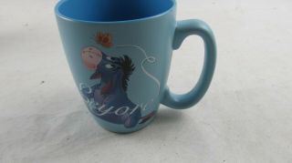 Disney Store Eeyore Large Ceramic Coffee Mug Cup Butterfly Blue Large