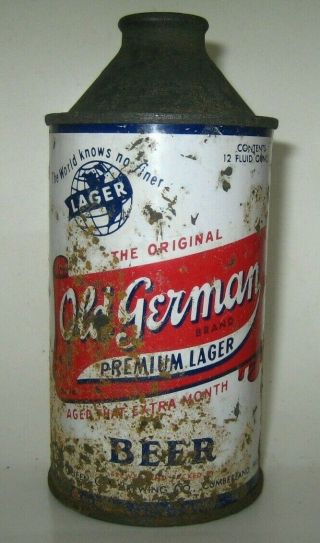 Old German Cone Top Beer Can Cumberland,  Maryland