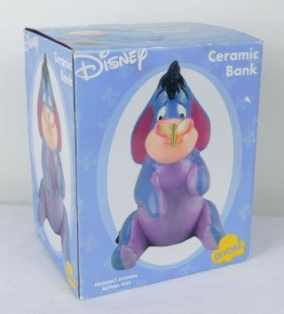 Winnie The Pooh Eeyore & Butterfly Ceramic Coin Bank Disney Kreisler