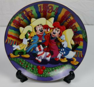 Disney Christmas 1994 Second Edition Collectible Porcelain Plate
