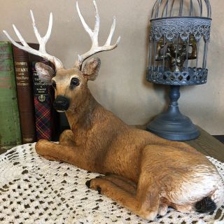 Vintage 1984 Homco Elk Deer Antlers Statue Sculpture 267 Animal Buck Us