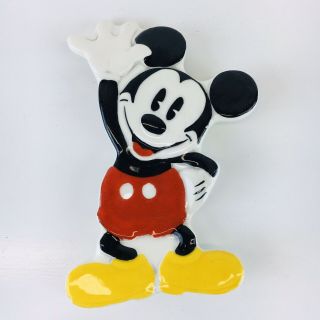 Vintage Disney Mickey Mouse Ceramic Spoon Rest Soap Scrubbie By Treasure Craft