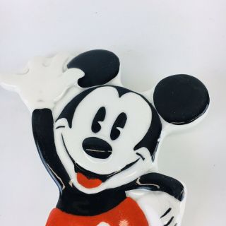 Vintage Disney Mickey Mouse Ceramic Spoon Rest Soap Scrubbie By Treasure Craft 3
