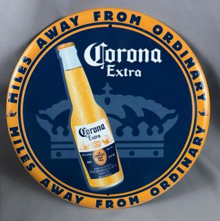 Corona Extra 10 " Metal Bar Sign 2002 Corona Extra