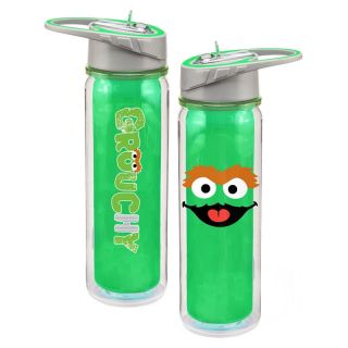 Sesame Street Oscar The Grouch Face Logo 18 Oz Green Tritan Plastic Water Bottle
