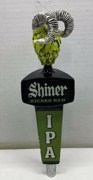 Shiner Bock Wicked Ram Ipa Beer Tap Handle