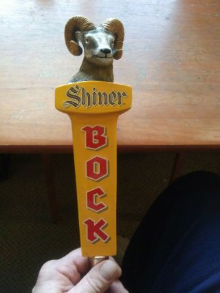 Shiner Bock Ram Head Figural,  Draft Beer Tap Handle