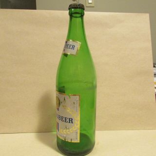 DOW KINGSBEER BEER BOTTLE 22OZ WITH CAP AND NECK LABEL MONTREAL QUEBEC 2