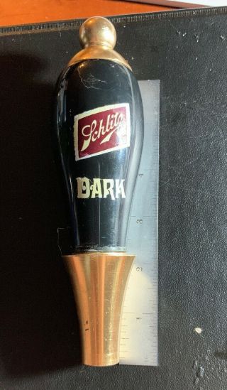 Vintage Schlitz Dark Beer Tap Handle 7”