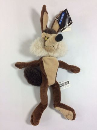 1998 Vintage Wile E Coyote Warner Bros.  Bean Bag Plush With Tag