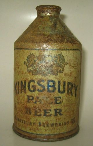 Old Kingsbury Cone Top Crowntainer Beer Can Sheboygan,  Wisconsin