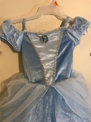 Cinderella Costume Youth Girls Size 7/8 Costume By Disney Store Blue 2