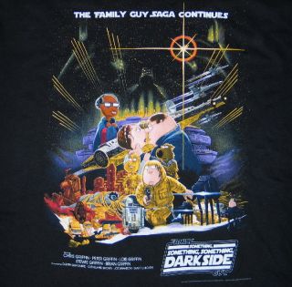 The Family Guy Something,  Something Darkside Cast Star Wars Spoof T - Shirt Unworn