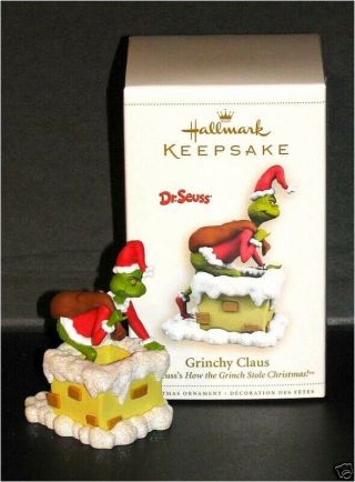 2006 Hallmark Grinch Ornament " Grinchy Claus " Dr.  Seuss