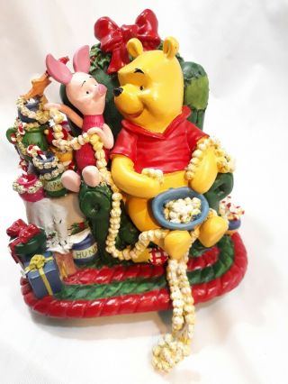 Disneys Pooh & Piglet Popcorn Garland Stocking Hanger By Santas Best