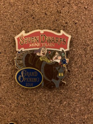 Disney Movie Rewards Seven Dwarfs Mine Train Grand Opening Ltd Release Pin 2014