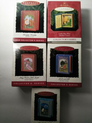 Hallmark Keepsake Ornament Set Complete Set Of 5 Mother Goose Collector Series