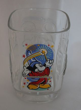 2000 Millennium Walt Disney World Mcdonald Glass Cup Epcot Mickey Mouse