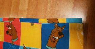 Vintage Scooby Doo Twin Flat Sheet Fabric Hanna - Barbera 1999 2