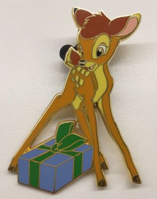 Disney Pin Disneyland Paris Christmas Pin Set Bambi Only Bambi Present Pin