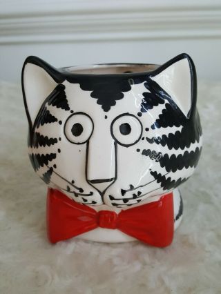 Vintage Kliban Cat With Red Bow Tie Sigma The Taste Setter Mug Coffee Cup