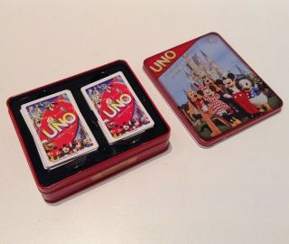 Uno Disney Theme Park Edition Complete Rare Set Mattel 2012