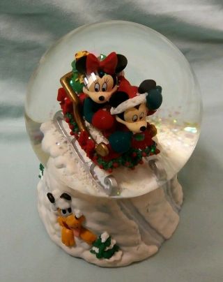 Mickey Minnie Mouse Disney Musical Snow Globe