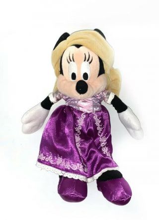 Disney Parks Minnie Mouse As Princess Rapunzel Tangled Plush Doll Toy